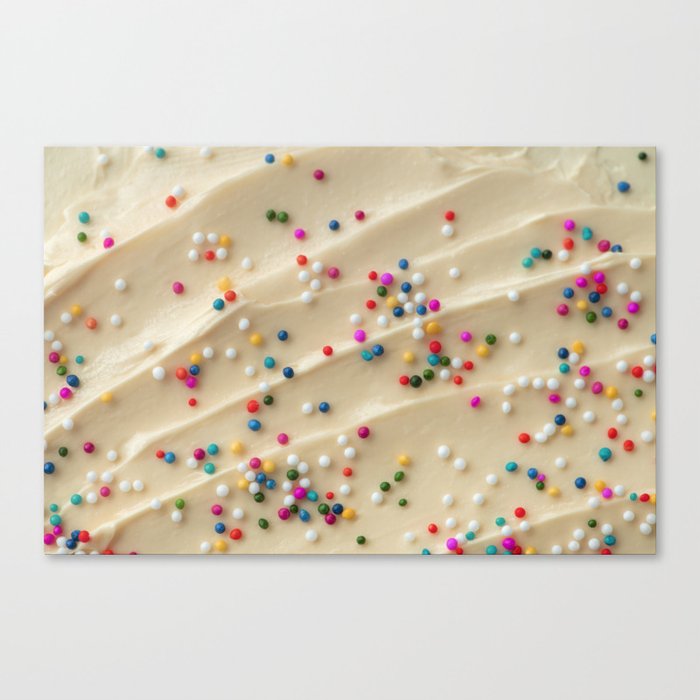 Cake Frosting & Sprinkles Canvas Print