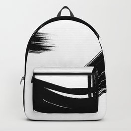 Black Abstract Brush Strokes nr 1 Backpack | Modern Abstract, Modern, Painting, Pattern, Black, Ink, Blackbrush, Contemporary, Brush Strokes, Black And White 