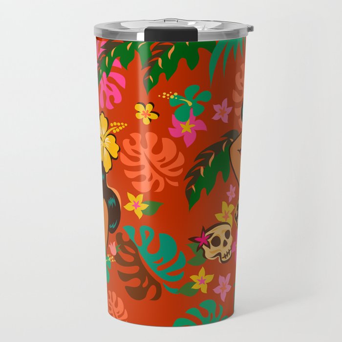 Tropical Tiki Girl Travel Mug