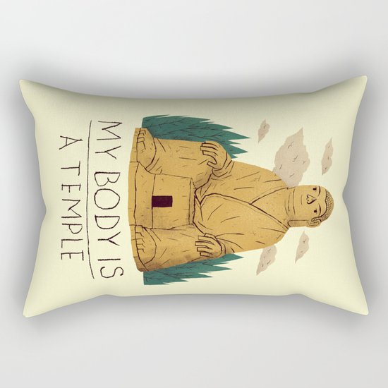 my body is a temple Rectangular Pillow