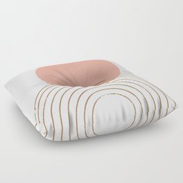 Pink Sun Mid-Century Full Floor Pillow
