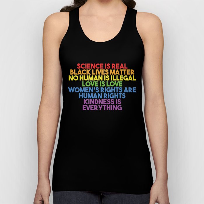 Science Is Real Black Lives Matter Equality Facts Tank Top