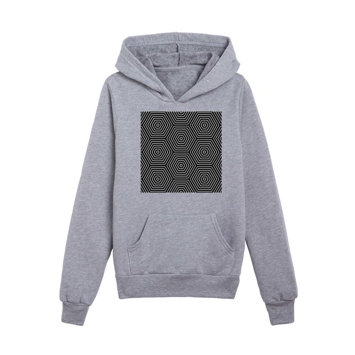 Contemporary Black And White No. 1 Kids Pullover Hoodie