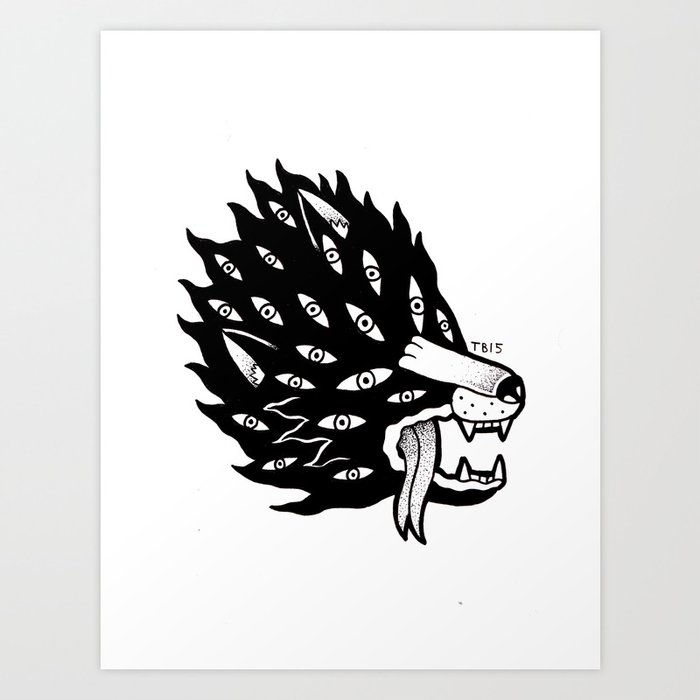 Demon Wolf Art Print