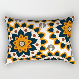 Mandala Flower Pattern With Samurai Crest No.1 Rectangular Pillow