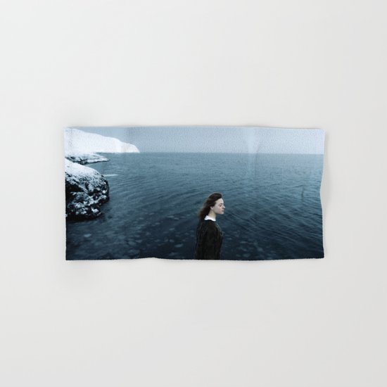 Girl ocean ice mountain Hand & Bath Towel