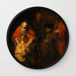 Return of the Prodigal Son, 1663-1665 by Rembrandt van Rijn Wall Clock