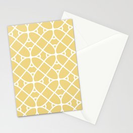 Yellow and White Geometric Shape Pattern Pairs DE 2022 Popular Color Gatsby Glitter DET496 Stationery Card