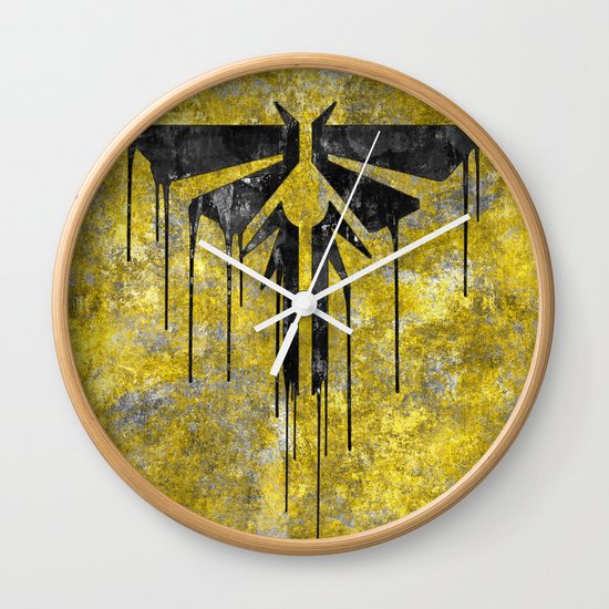 Black Wall Clocks the last of us fireflies (black) wall clocksome_designs | society6 Black Wall Clocks the last of us fireflies (black) wall clocksome_designs | society6