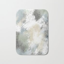 NATURE 01 Bath Mat | Digital, Beige, Gray, Nature, Earth, White, Painting, Expressionism, Neutral, Abstract 