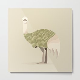 Whimsical Emu Metal Print