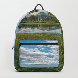 Reflections Of Nature Backpack | Vermillionlakes, Reflections, Calm, Digital, Alberta, Peaceful, Photo, Lake, Banff, Mountains 