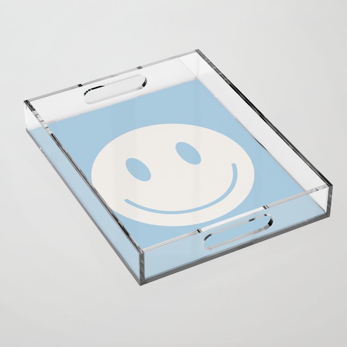 Happy Thoughts Baby Blue Acrylic Tray