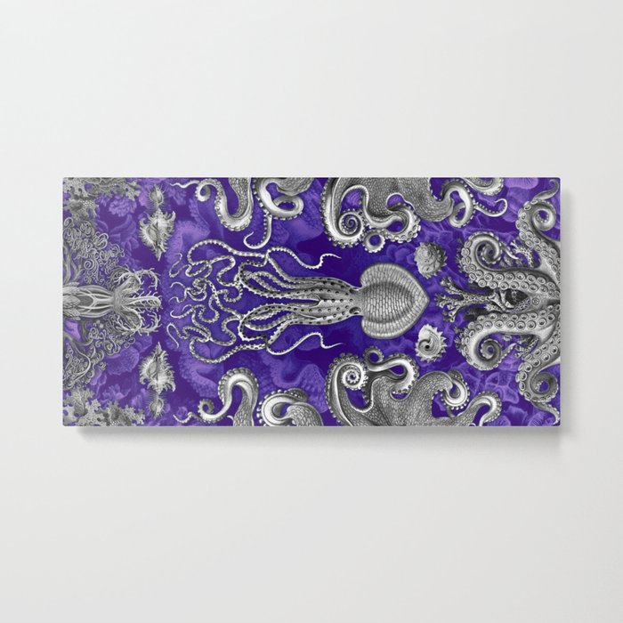 The Kraken (Purple - No Text) Metal Print