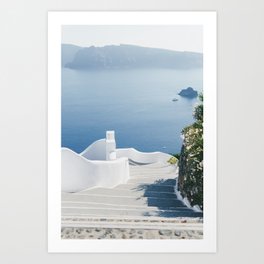 Santorini Stairs I (Vertical) Art Print