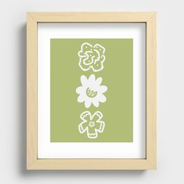Three flowers vertical composition 2 Recessed Framed Print