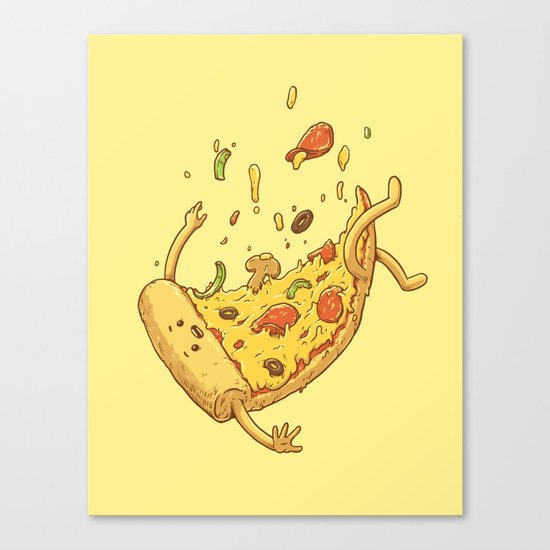 Pizza fall Canvas Print