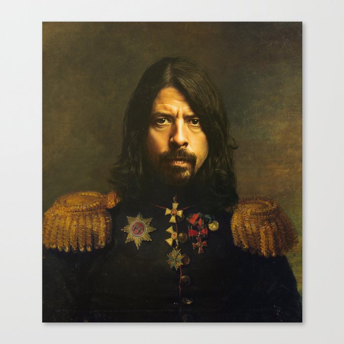 Dave Grohl Replaceface Canvas Print By Replaceface Society6