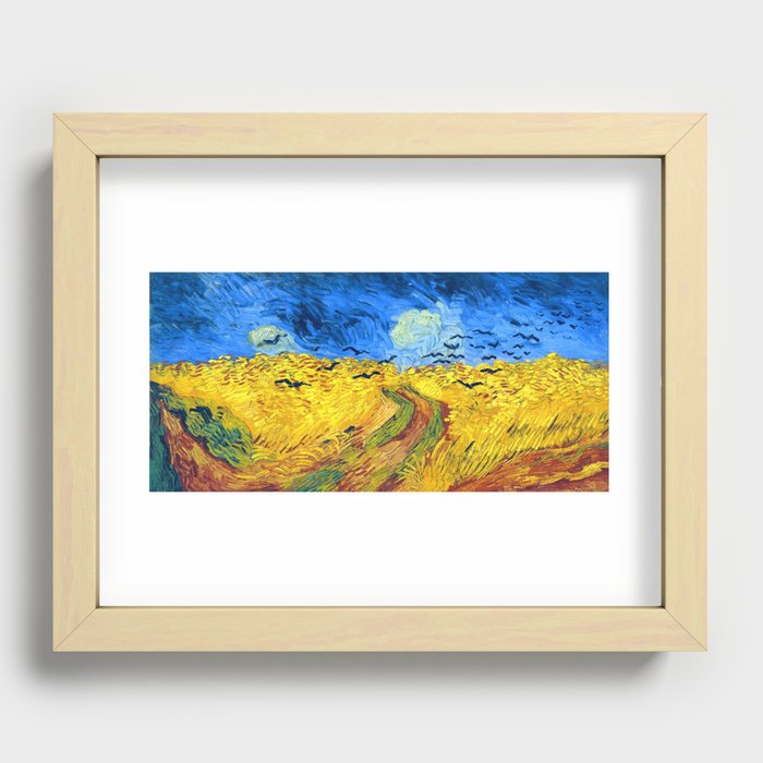 Vincent van Gogh "Wheatfield with crows" Recessed Framed Print