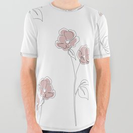 Blush Bloom All Over Graphic Tee