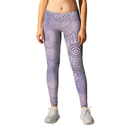 Blinking pink Leggings | Very Peri, Pink, Pattern, Graphicdesign, Blinks, Clouds, Mandalas, Abstract 