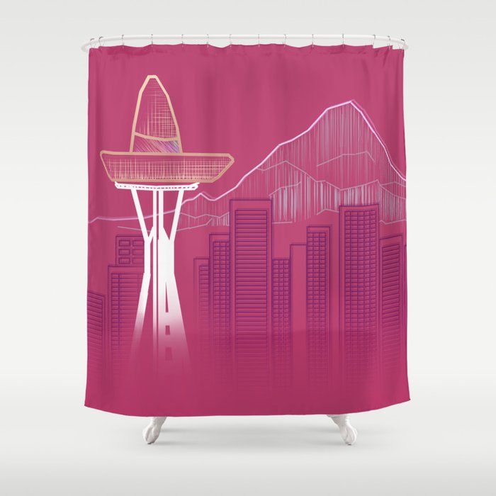 Seattle Sombre Shower Curtain By Abigaildessine Society6