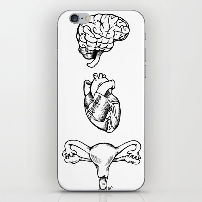 Brain Heart Uterus iPhone Skin