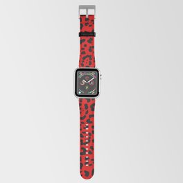 Punk Rock Red Leopard Pattern Apple Watch Band