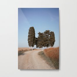 strade bianche and cipressi Metal Print | Portrait, Postcard, Summer, Countryside, Cipressi, Photo, Offroad, Dusty, Tuscany, Scenery 