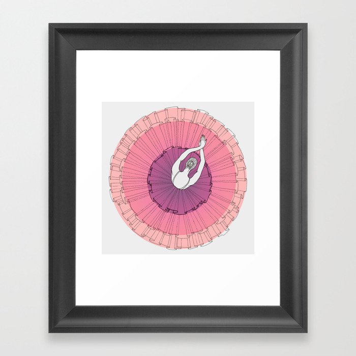 Pink Ballerina Framed Art Print