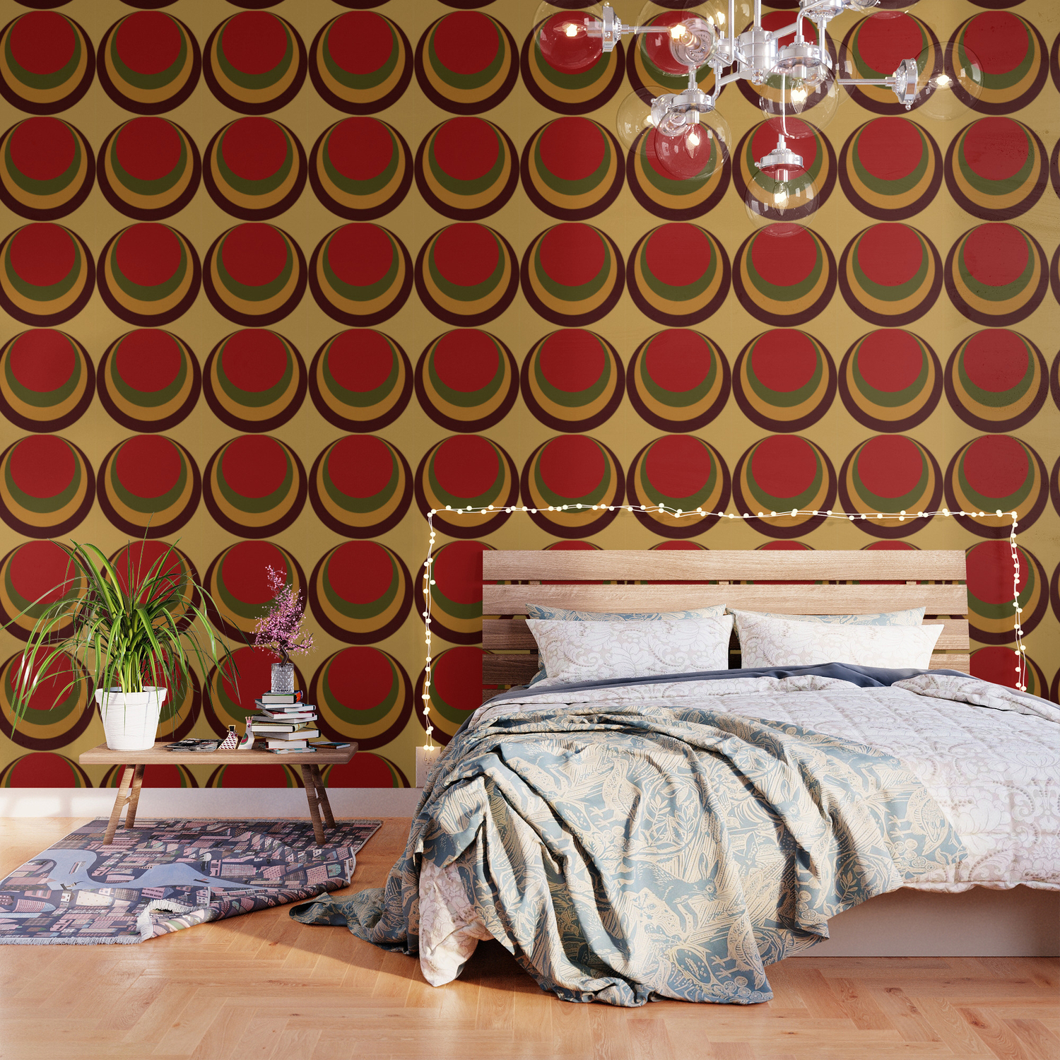4am Cosy Retro Christmas Wallpaper By Anamoreira Society6
