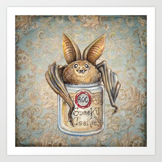 Bat Cookies Art Print