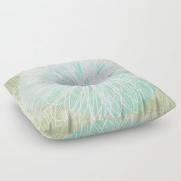 Doodle Flowers in Mint by Friztin Floor Pillow