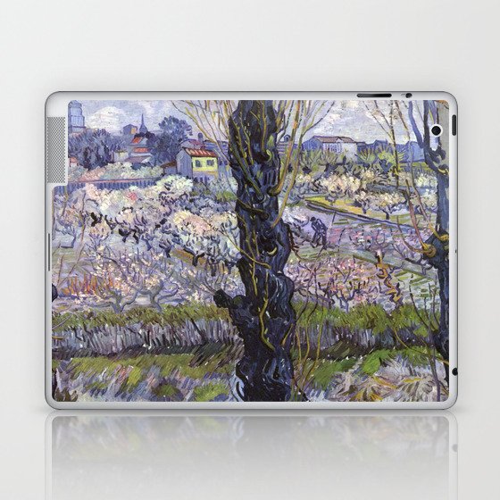 View of Arles, Flowering Orchards Laptop & iPad Skin