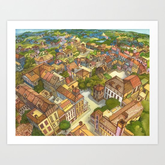 Aerial Landscape Art Print