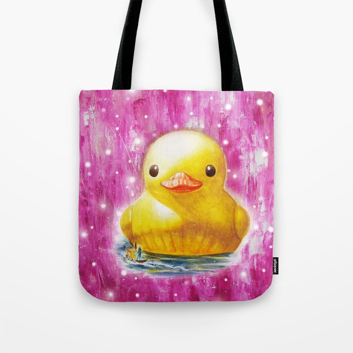 Giant Duck pink Tote Bag