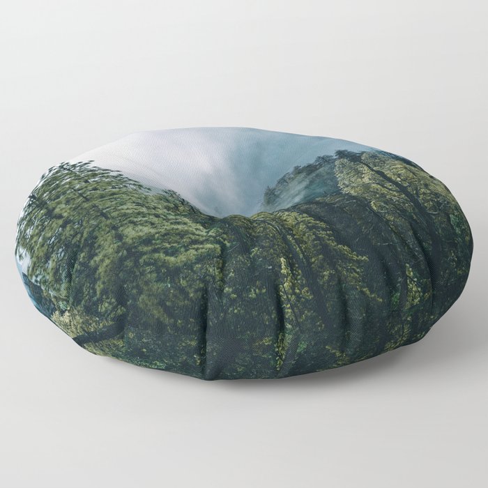 Sequoia Foggy Forest Floor Pillow