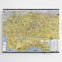 Map of Los Angeles - California - 1932 vintage pictorial map Jigsaw Puzzle