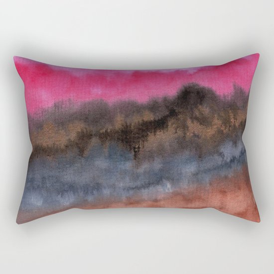Watercolor abstract landscape 22 Rectangular Pillow