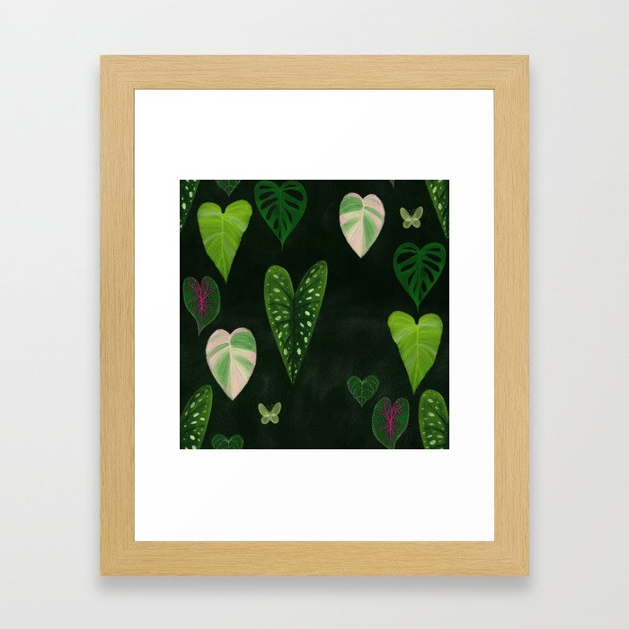 I heart houseplants Framed Art Print