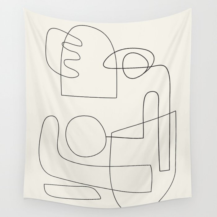 Minimal Abstract Shapes 02 Wall Tapestry