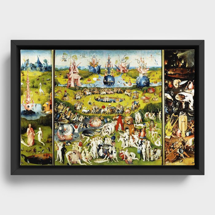 Bosch Garden Of Earthly Delights 3 Panel Framed Canvas