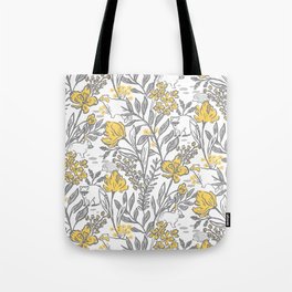 Creatures Of The Wood-Grey and White Tote Bag