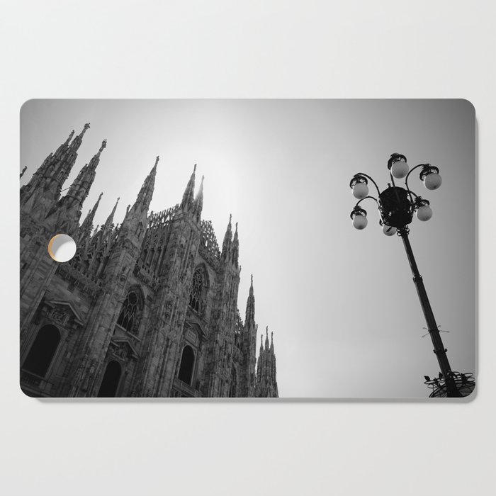 Famous Landmark in Italy | Il Duomo Art Print | Gothic Cathedral in Milan | Travel Photography Cutting Board