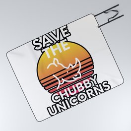 Save The Chubby Unicorns Rhino Sarcasm Picnic Blanket