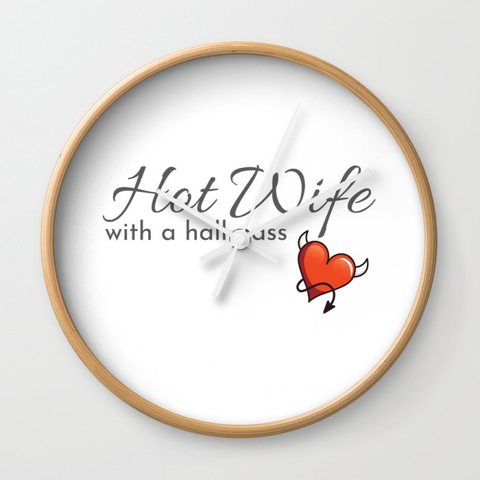 Hotwife Gift for a Swinger Hot Wife With A Hall Pass  Gift Wall Clock