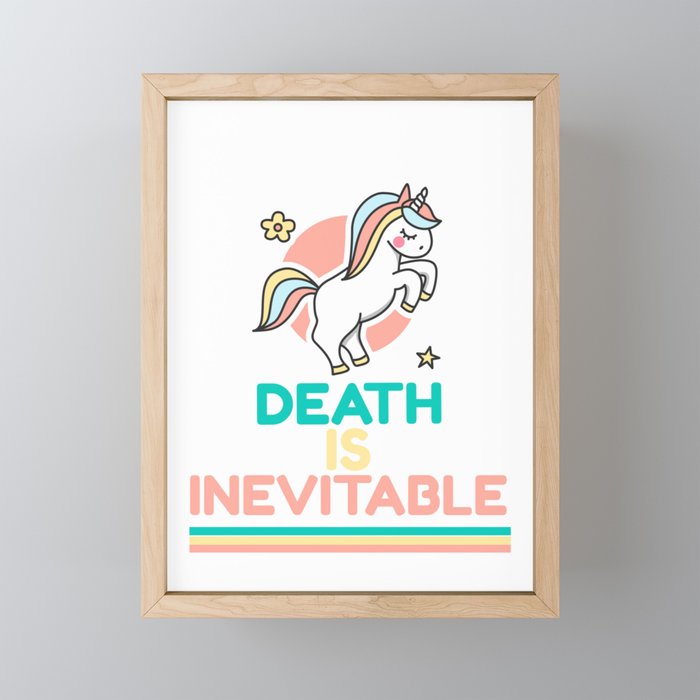 Death is Inevitable - Nihilism Design for Nihilist Framed Mini Art Print