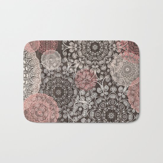 HAPPY GO LUCKY - BOHO WOOD Bath Mat