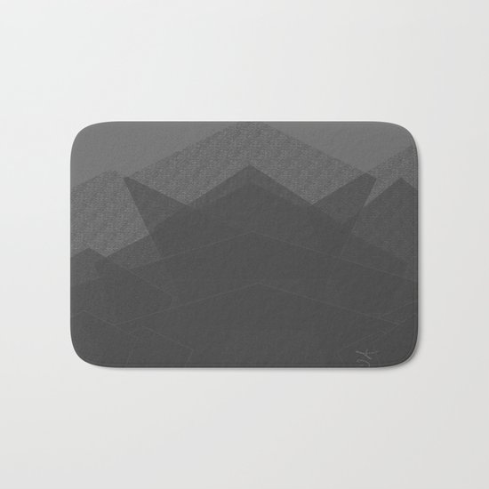 Grey Mountain Climbing. Rock Climbing Bath Mat