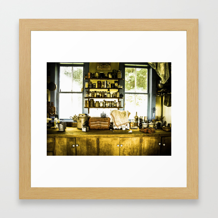 Vintage Farmhouse Kitchen Framed Art Print By